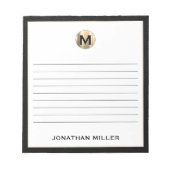 Luxury Monogram Editor Notizblock (Vorderseite)