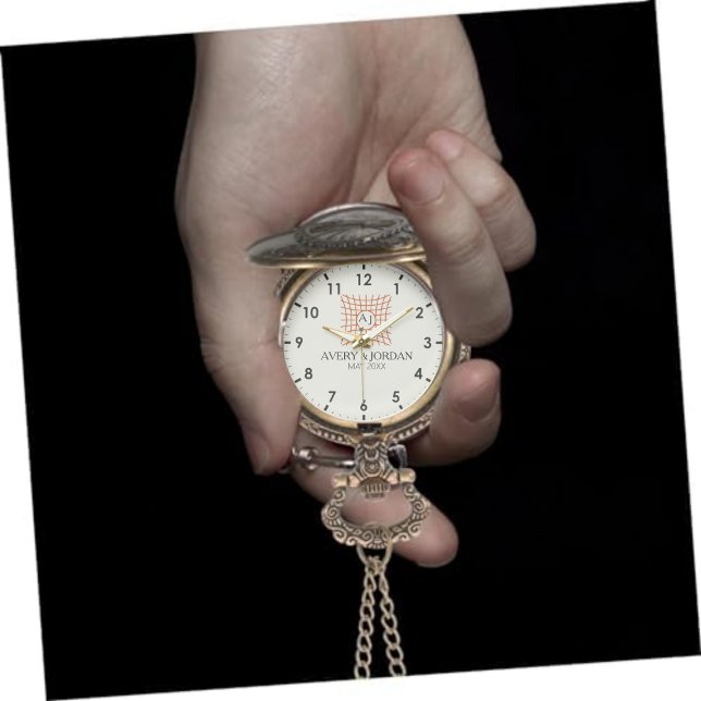 Luxury Monogram Elegant Initials Couple Names Armbanduhr (Von Creator hochgeladen)