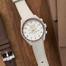 Luxury Monogram Elegant Initials Couple Names Armbanduhr