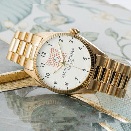 Luxury Monogram Elegant Initials Couple Names Armbanduhr