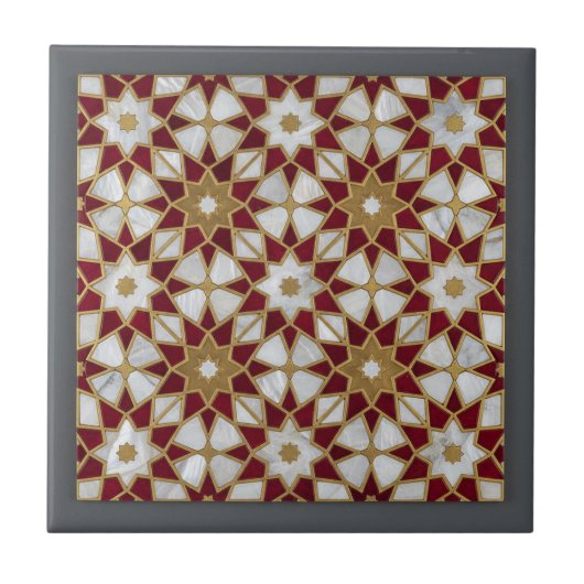 Luxury Moroccan Zellige Mosaic Infinite Pattern  Fliese (Vorderseite)