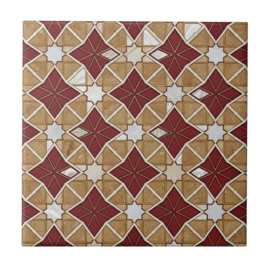 Luxury Moroccan Zellige Mosaic Seamless Pattern  Fliese (Vorderseite)