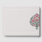 Luxury Mughal Floral Wedding Guest Book - Elegant Gästebuch (Rückseite)