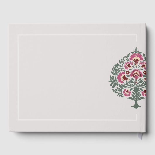 Luxury Mughal Floral Wedding Guest Book - Elegant Gästebuch (Rückseite)