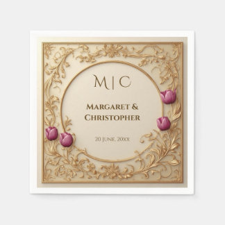 Luxury Mulberry Gold Antique Baroque Grandeur Chic Serviette