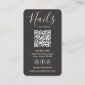 Luxury Nail Artist Manicurist Cloud Dancer Gold Visitenkarte (Rückseite)