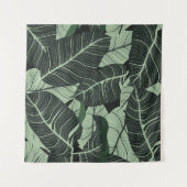 Luxury nature leaves background. Floral pattern, T Wandteppich (Vorderseite (Horizontal))