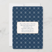 Luxury Nautical Teddy Bear Baby Shower Boy Einladung (Rückseite)