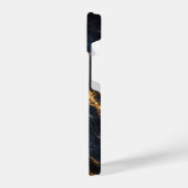 Luxury Navy Blue Marble Gold/White Vein Phone Case iPhone Hülle (Linke Seite)