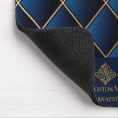 Luxury Navy Gold Executive Mousepad (Ecke)