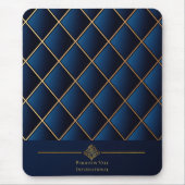 Luxury Navy Gold Executive Mousepad (Vorne)