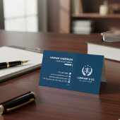 Luxury Navy Leather Look Attorney Business Card  Visitenkarte