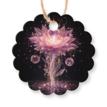 Luxury Neon Heart Scalloped Gift Tags