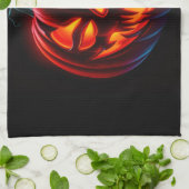 Luxury Neon Pumpkin Halloween Kitchen Towel Geschirrtuch (Gefaltet)
