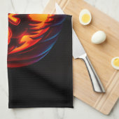 Luxury Neon Pumpkin Halloween Kitchen Towel Geschirrtuch (Viertel Falte)