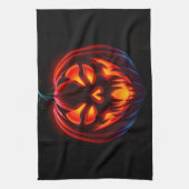Luxury Neon Pumpkin Halloween Kitchen Towel Geschirrtuch (Vertikal)