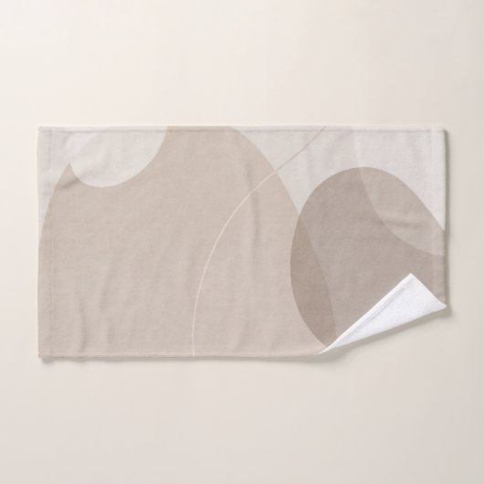 Luxury Neutral Beige Abstract Badhandtuch Set (Handtuch)