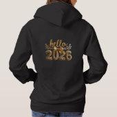 Luxury New Year Typography Design Hoodie (Rückseite)