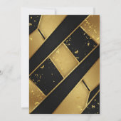 Luxury Noir Elegant Black and Gold Formal Invitati Einladung (Rückseite)