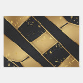 Luxury Noir Matte Black Premium Geschenkpapier Set (Vorderseite 3)