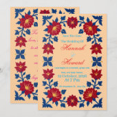 Luxury Norwegian Rosemaling Einladung (Vorne/Hinten)