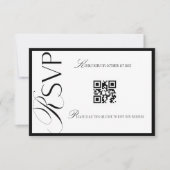 Luxury Old Money Black and White RSVP Karte (Vorderseite)