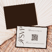Luxury Old Money Brown Beige RSVP Karte