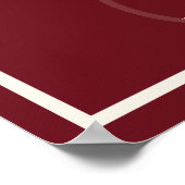 Luxury Old Money Monogram Wedding Welcome Poster (Ecke)