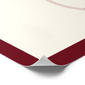 Luxury Old Money Monogram Wedding Welcome Poster (Ecke)