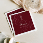 Luxury Old Money Retro Calligraphy Wedding Serviette