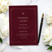 Luxury Old Money Wedding Burgundy Classic Wedding Einladung