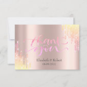 Luxury Ombre Glitzer Tropfen Dankeskarte (Vorderseite)