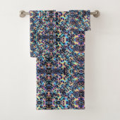 Luxury Opal Leopard Print Pattern Badhandtuch Set (Insitu)