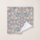 Luxury Opal Leopard Print Pattern Badhandtuch Set (Waschlappen)