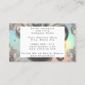 Luxury Opal Paisley Visitenkarte (Rückseite)