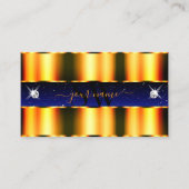 Luxury Orange Blue Black Sparkle Jewels Initials Visitenkarte (Vorderseite)
