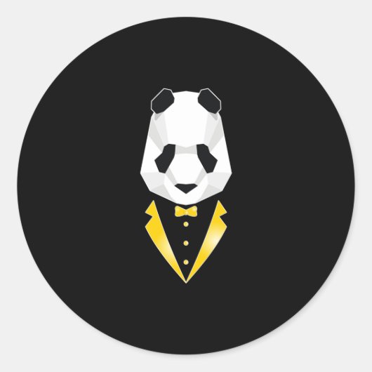 Luxury Panda Runder Aufkleber (Vorderseite)