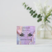 Luxury Pastel Marble Lash Ar Gift Certificate Card Treuekarte (Stehend Vorderseite)