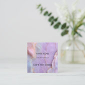 Luxury Pastel Marble Lash Ar Gift Certificate Card Treuekarte (Stehend Vorderseite)