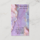 Luxury Pastel Marble Lash Artist Appointment Card Terminkarte (Vorderseite)
