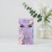 Luxury Pastel Marble Lash Artist Appointment Card Terminkarte (Stehend Vorderseite)