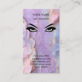 Luxury Pastel Marble Lash Artist Appointment Card Terminkarte