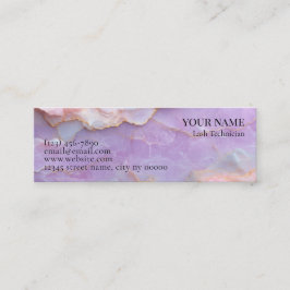Luxury Pastel Marble Lash Artist Thank you Card Treuekarte