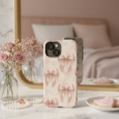 Luxury Pastel Pink Bows and Diamonds Phone Case iPhone Hülle