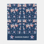 Luxury Patriotic 4. Juli Personalisiert Fleecedecke (Vorderseite)