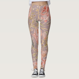 Luxury Peach Gold Roses with Rose Gold Leggings