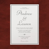 Luxury Pearl Classic Formal Elegante Hochzeit Einladung