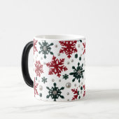 Luxury Pearl Snowflake Pattern Color Morphing Mug  Verwandlungstasse (Vorderseite Links)