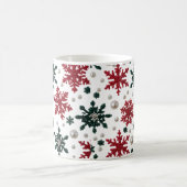 Luxury Pearl Snowflake Pattern Color Morphing Mug  Verwandlungstasse (Mittel)