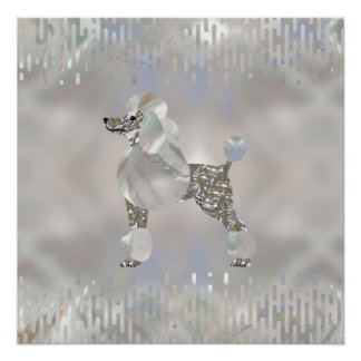 Luxury Pearl und Abalone Poodle Poster